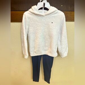 Tommy Hilfiger
Little Girl Debossed Logo, Sherpa Hoodie and Leggings,